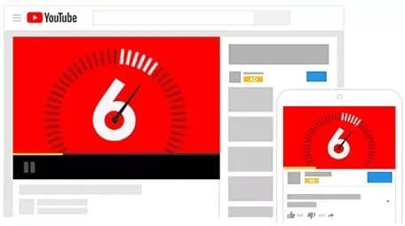 Screenshot of YouTube bumper ads