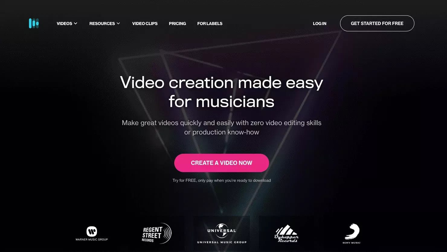 Screenshot of Rotor Videos homepage